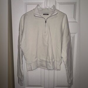 Talentless 3/4 zip pullover, bone color, size L